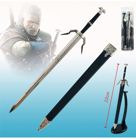 Меч Ведьмака мини-реплика - Серебряный Меч (The Witcher 3 Mini Sword) 22 см УЦЕНКА