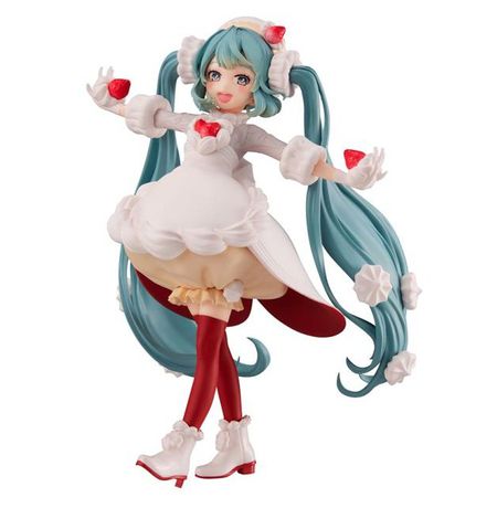Фигурка Хацунэ Мику - Клубничный Торт  (Hatsune Miku Sweet Tea Time Strawberry Shortcake) 17 см изображение 2