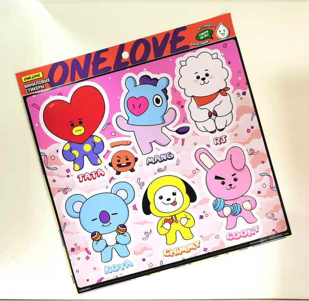 Стикеры BTS наклейки One love