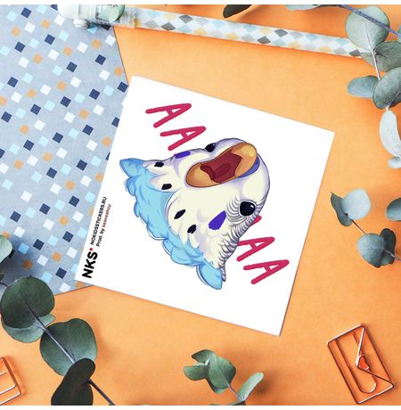 Стикер Попугай кричит