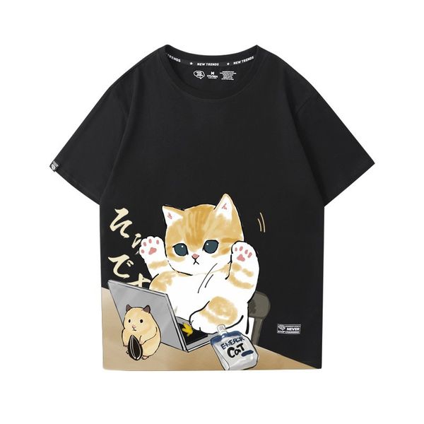 Футболка Котик за компьютером