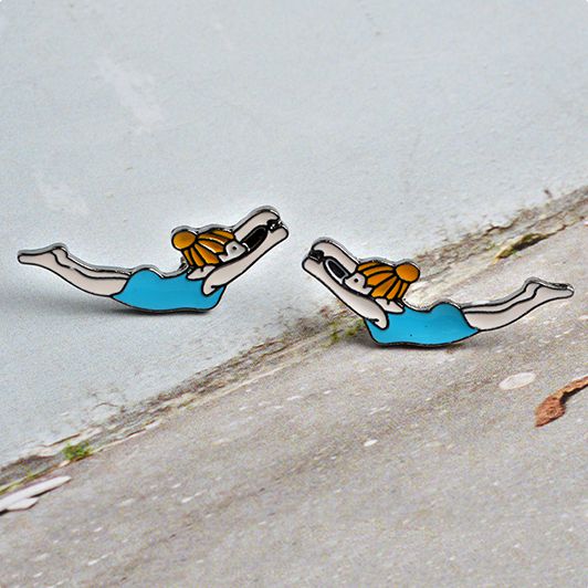 Значки Пловцы 2 шт изображение 3