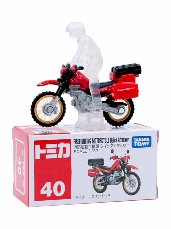 Металлическая модель мотоцикла пожарного Quick Attacker - Takara Tomy Tomica Premium, 1:32