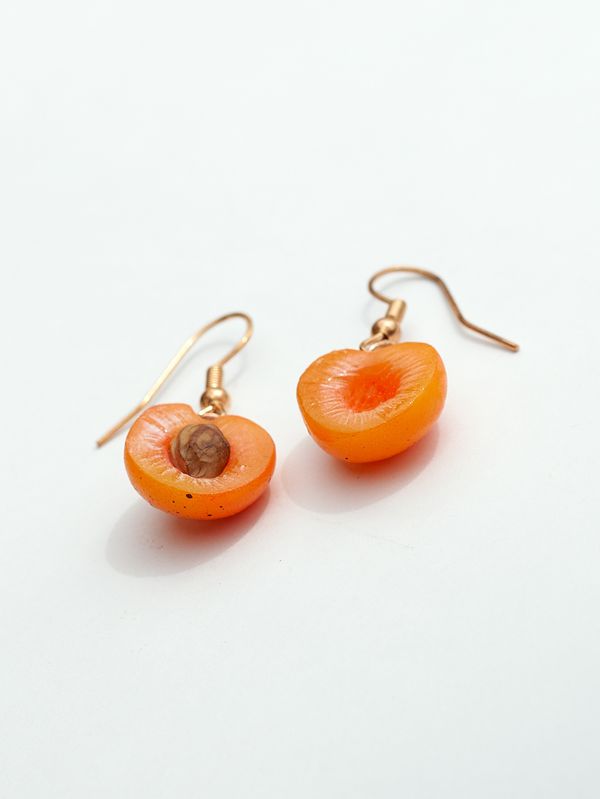 Серьги Абрикос половинки изображение 4