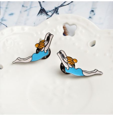 Значки Пловцы 2 шт изображение 2