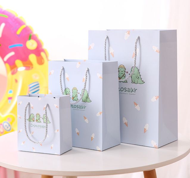 Пакет Динозавр голубой