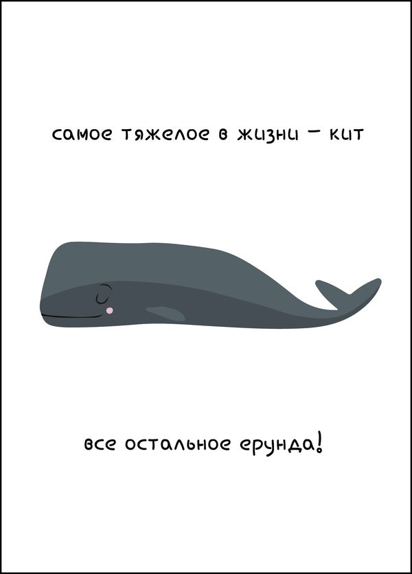 Открытка Кит