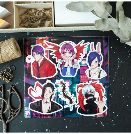 Стикеры Токийский гуль (Tokyo Ghoul), Q-pack No kid's