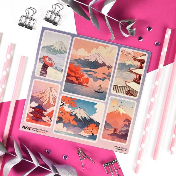 Наклейки Фудзисан (Fujisan), стикеры NKS Q-Pack