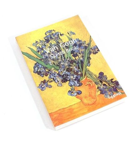 Скетчбук Ван Гог - Ваза с ирисами на желтом фоне