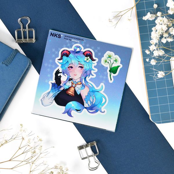 Наклейка Genshin Impact - Гань Юй, стикер NKS card