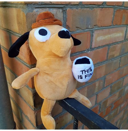 Мягкая игрушка Собака Всё хорошо (This Is Fine Dog)