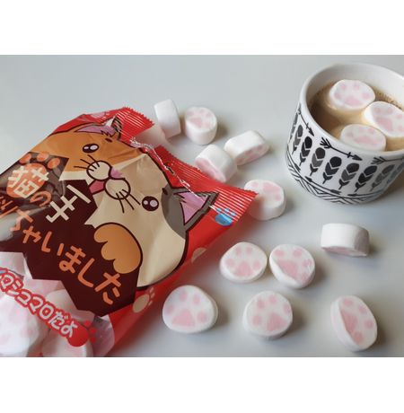 Маршмеллоу Яокин Кошачьи лапки, клубника, 80 гр изображение 2