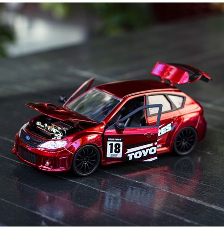 Масштабная модель Subaru Impreza WRX STI 2012 красная JDM Tuners 1:24 изображение 5