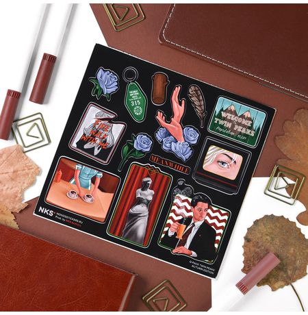 Наклейки Твин Пикс (Twin Peaks), стикеры NKS Q-Pack