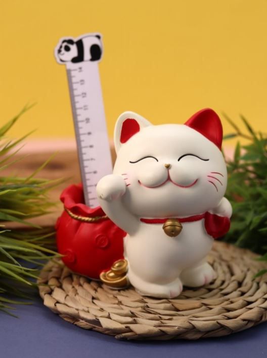 Копилка Манэки-нэко с подставкой для канцелярии