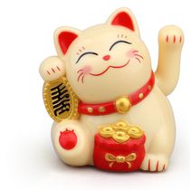 Фигурка Манеки Неко - Кот Счастья и Удачи мраморный (Maneki Neko)