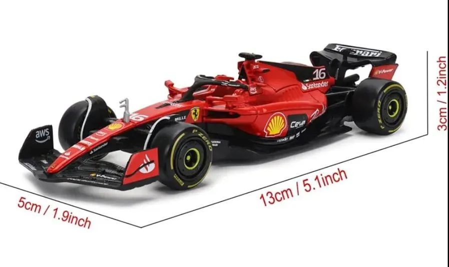 Коллекционная металлическая (Die Cast) модель Bburago Formula1 - Ferrari SF23 #16 Шарль Леклер, 1:43 изображение 3