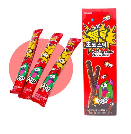 Шоколадные палочки со взрывающейся карамелью Sunyoung 54 гр