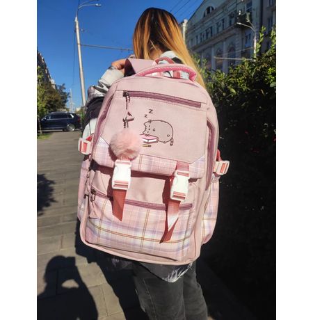 Рюкзак Кот Пушин (Pusheen Cat) розовый 45х30х13 см изображение 2