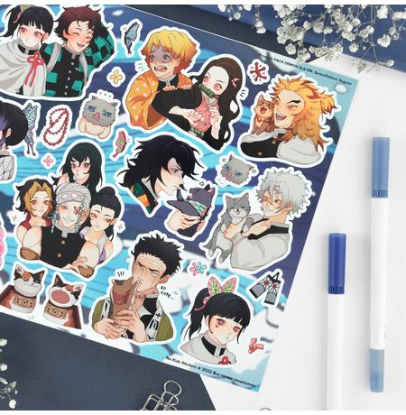 Набор стикеров Клинок рассекающий демонов - 2 (Demon Slayer) No kid's изображение 3