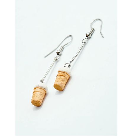 Серьги Вафельный стаканчик