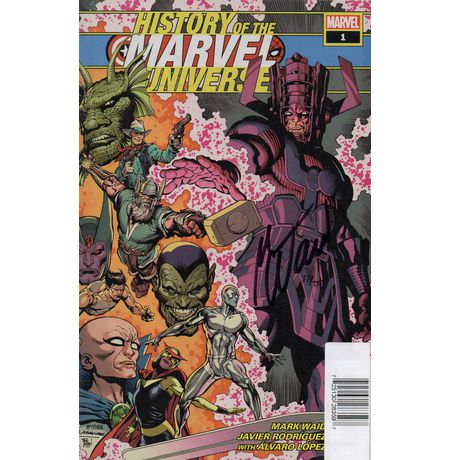 History of the Marvel Universe #1 с автографом Mark Waid