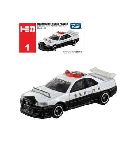 Коллекционная металлическая Die Cast модель Takara Tomy - Nissan Skyline GT-R BNR34 Police Car, 1:62 изображение 3