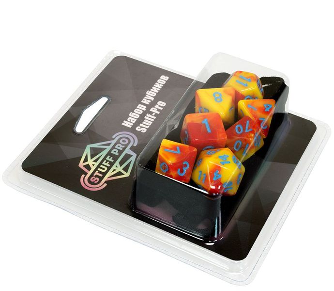 Набор Кубиков жёлтый красный голубой (Дайсы) Stuff-Pro