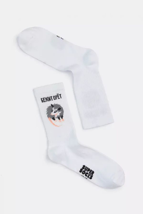 Носки SUPER SOCKS Бежит орёт (размер 40-45) изображение 2