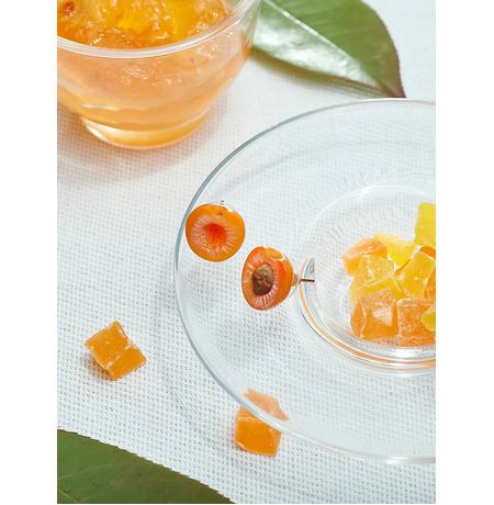 Серьги Абрикос половинки, гвоздики изображение 2
