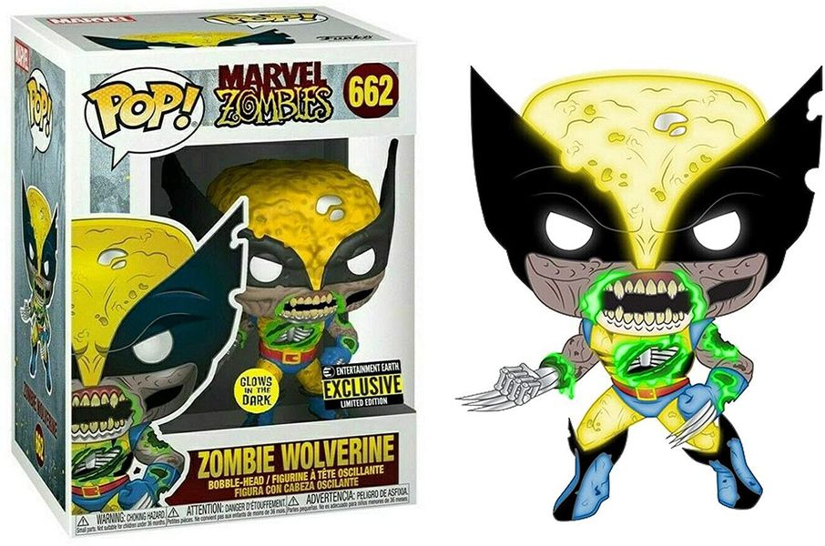 Фигурка Funko POP! Росомаха - Зомби Светится в темноте Эксклюзив (Zombie Wolverine EE Exclusive)
