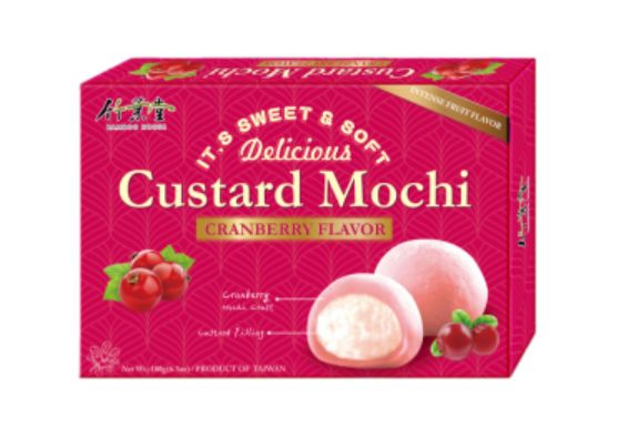 Моти Bamboo House Custard Mochi Клюква с заварным кремом
