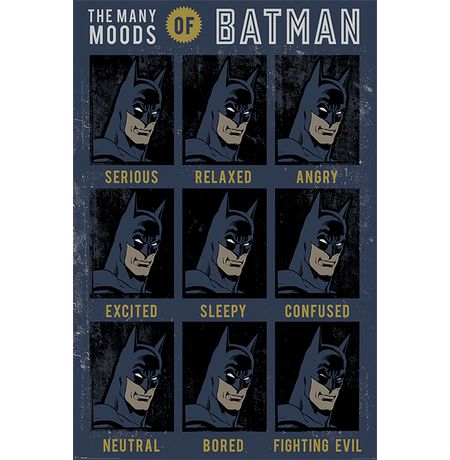 Постер Бэтмен: The Many Moods 61х91  см