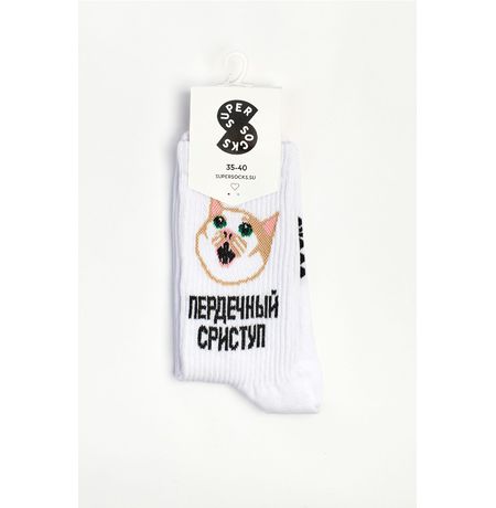 Носки SUPER SOCKS Пердечный сриступ  (размер 35-40)