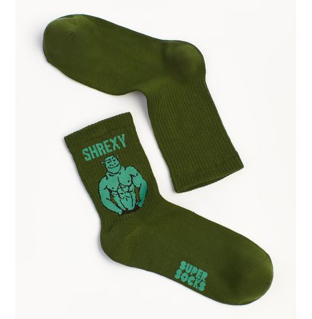Носки SUPER SOCKS Shrexy зеленые (размер 35-40)