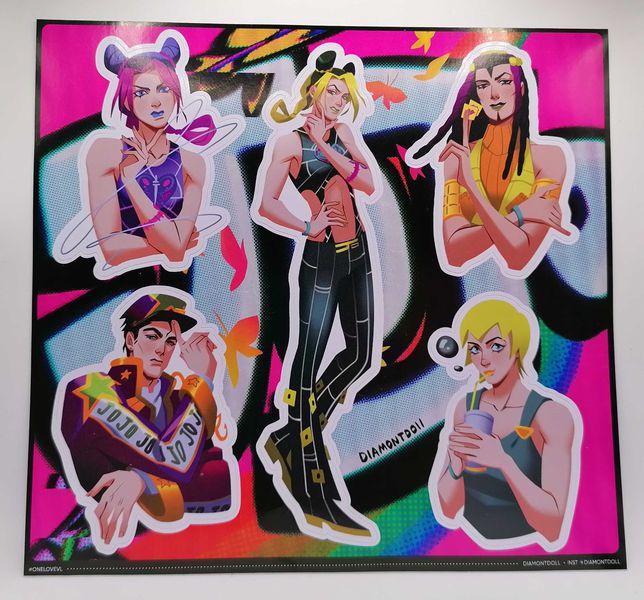 Стикеры ДжоДжо (JoJo) наклейки One love
