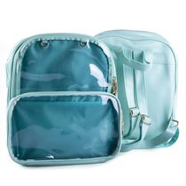 Рюкзак с прозрачными вставками, мятный