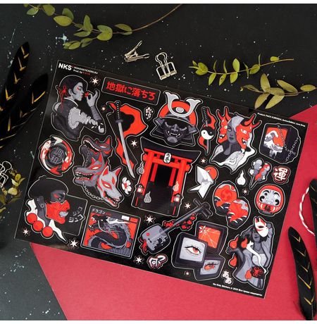 Наклейки Япония (Kuroaka), стикеры NKS