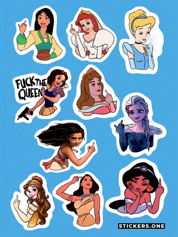 Набор стикеров Принцессы Дисней (Princess Disney)