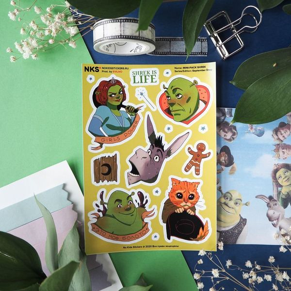 Набор стикеров Шрек (Shrek), mini