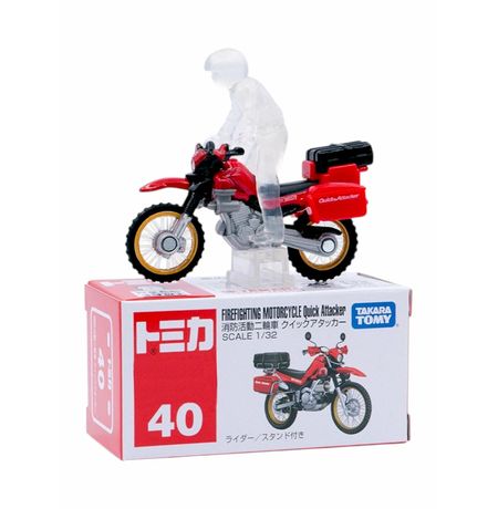 Металлическая модель мотоцикла пожарного Quick Attacker - Takara Tomy Tomica Premium, 1:32