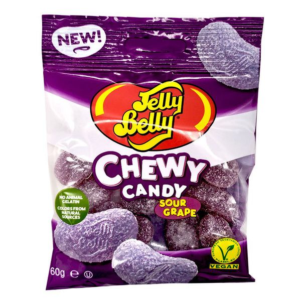 Мармелад Jelly Belly Chewy Candy Sours Grape Кислый Виноград 60 гр