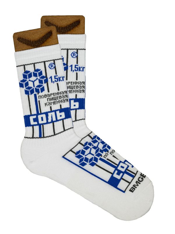 Носки Соль (размер 34-39), белые, BOOOMERANGS