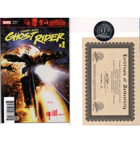 Damnation: Johnny Blaze - Ghost Rider #1 с автографом Криса Себела