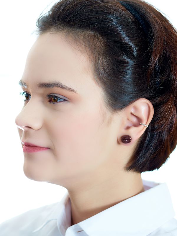 Серьги Кофе зерно, гвоздики изображение 3