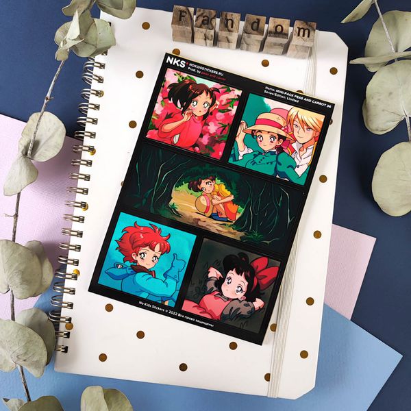 Наклейки Хаяо Миядзаки, стикеры NKS Mini