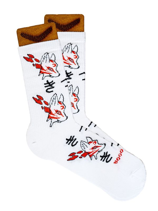 Носки Маска Кицунэ, белый