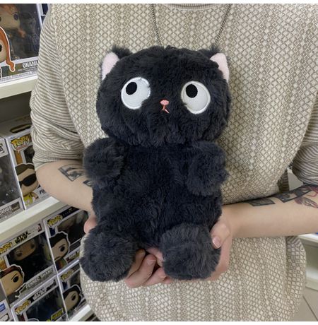 Мягкая игрушка Котик сидит, светятся глаза