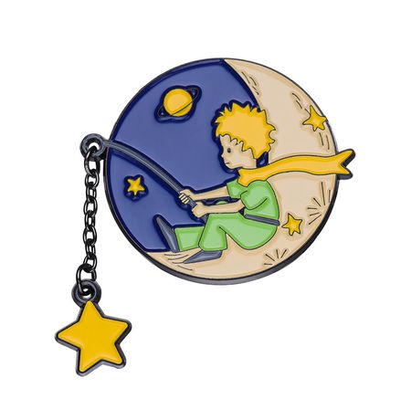 Значок Маленький Принц и звезда (пин, металл) изображение 2